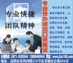 給力昆明公司注冊 云南分公司注冊代理 審批進(jìn)出口資格證